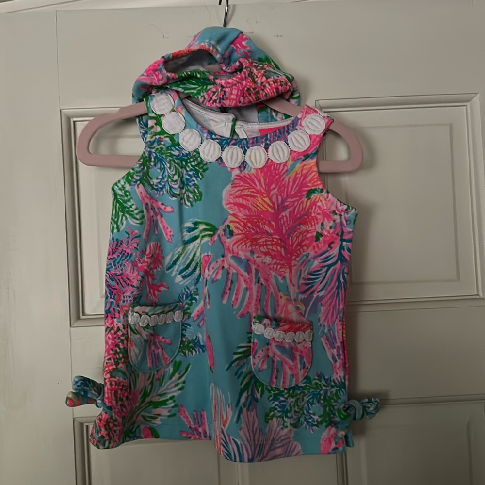 Lilly Pulitzer baby dress coral reef size 6-12 mo w/ bloomers